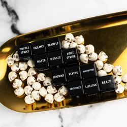 48-Piece MTG Keyword Counter Dice Set - Black Buff Tokens for Magic: The Gatheri - Image 4