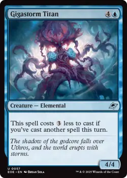x4 NM (Playset) Foil Gigastorm Titan, MTG, Edge of Eternities, Magic, 57 - Image 1