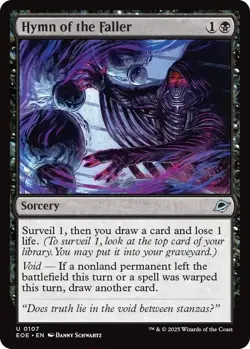 x4 NM (Playset) Foil Hymn of the Faller, MTG, Edge of Eternities, Magic, 107 - Image 1