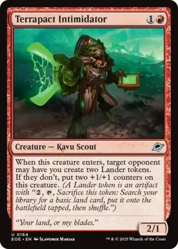 x4 NM (Playset) Foil Terrapact Intimidator, MTG, Edge of Eternities, Magic, 164 - Image 1