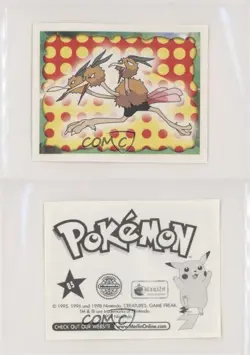 Dodrio Merlin Pokemon Album Stickers #85 1999 4k2 - Image 3