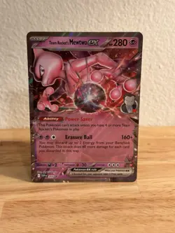 Pokemon TCG Team Rocket’s Mewtwo ex SVP 205 Scarlet & Violet Promo NM - Image 1