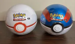 Pokemon TCG PokeBall Tin Brand New Factory Sealed [Premier Ball & Great Ball H24 - Image 1
