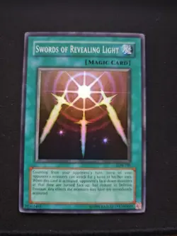 Yugioh Swords of Revealing Light LOB-101 Unlimited Super Rare Holo - MP - Image 1