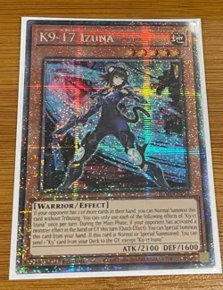 Yugioh! K9-17 Izuna *STARLIGHT RARE* Justice Hunters JUSH-EN031 - Image 1