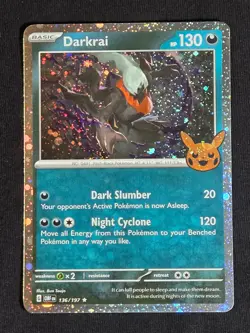 Pokemon Darkrai 136/197 Trick or Trade Cosmos Holo Promo - Image 1