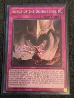 Near Mint Yugioh Songs of the Dominators - ALIN-EN078 - Secret Rare 1st Edition - Image 1