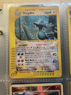 2002 Pokemon Aquapolis Crystal Kingdra Holo Card 148/147 Secret Rare - Image 1