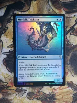 MTG Magic the Gathering Merfolk Trickster (56/296) Dominaria LP FOIL - Image 1