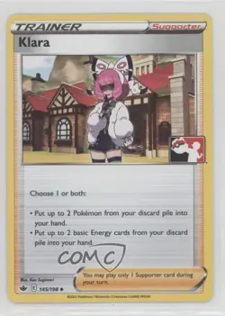 Klara Pokemon Sword & Shield Chilling Reign Prize Pack League Promo #145 12df - Image 1