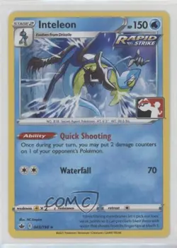 Inteleon Holo Pokemon Sword & Shield Chilling Reign Prize Pack League Promo 12df - Image 1