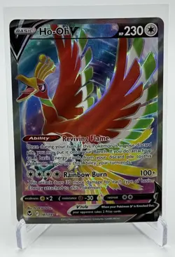 Pokemon TCG Ho-Oh V 187/195 SWSH Silver Tempest Ultra Rare Full Art Holo, NM - Image 1