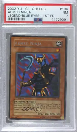 Armed Ninja 1st Ed. YuGiOh Legend of Blue Eyes White Dragon PSA 7 2002 8we - Image 1