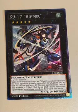 Yugioh! K9-17 "Ripper" *COLLECTOR'S RARE* Justice Hunters JUSH-EN035 - Image 1