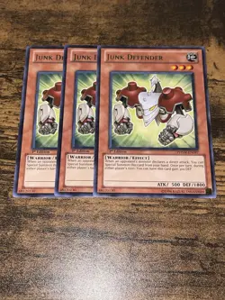 Yugioh- 3X Junk Defender - Rare - 1st Edition - PHSW-EN097 - NM PLAYSET - Image 1