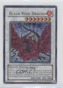 Black Rose Dragon Unlimited YuGiOh Crossroads of Chaos #CSOC-EN039 2008 r8n - Image 1