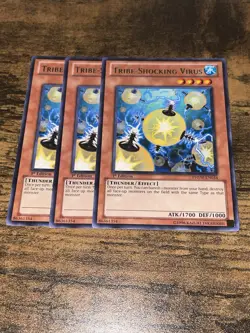Yugioh 3x Tribe Shocking Virus - PHSW-EN034 - NM/LP - 1st Ed - Rare - PLAYSET - Image 1