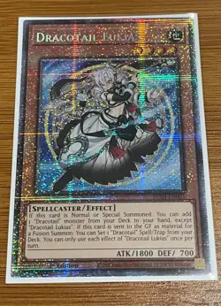 Yugioh! Dracotail Lukias *STARLIGHT RARE* Justice Hunters JUSH-EN001 - Image 1
