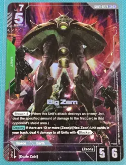 Gundam Card Game - Newtype Rising - GD01-027 R+ - Big Zam - Image 1