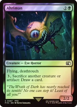 MAGIC THE GATHERING FINAL FANTASY AHRIMAN (FOIL) C 87 FIN MTG FCA TCG - Image 1