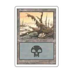 WOTC MtG Portal 3 Kingdoms Swamp #172 (C) EX - Image 1