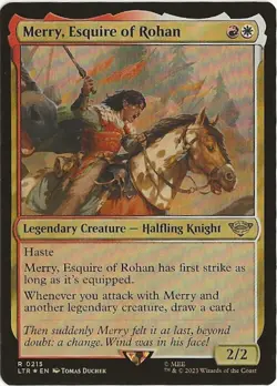Merry Esquire of Rohan 215 Rare MTG Lord of the Rings Tales of Middle Earth NM/M - Image 1