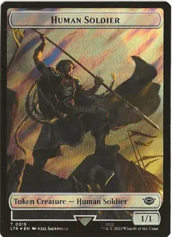 Human Soldier Food 15 24 Token MTG Lord of the Rings Tales of Middle Earth NM/MT - Image 1