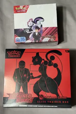 Destined Rivals Sealed Bundle Pokemon Center ETB Booster Box Lot Elite Trainer - Image 1