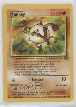 Mankey Pokemon Jungle #55 1999 0wt1 - Image 1