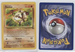 Mankey Pokemon Jungle #55 1999 0wt1 - Image 3