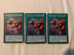 OBEDIENCE SCHOOLED SUPER RARE LVAL-EN088 NEAR MINT YUGIOH 1st Ed X3 - Image 1