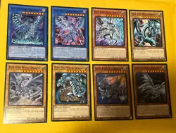 8 Different Types Of Blue-Eyed dragons. Yugioh 2020 1st Edition Cards! - Image 1