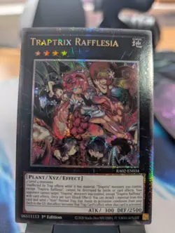 YuGiOh! Traptrix Rafflesia RA02-EN034 Quarter Century Rare 1st Ed - Image 1