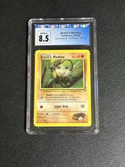 Pokemon TCG Brock's Mankey Gym Heroes 1st Edition Common Card 67/132 - Image 1