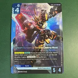Unicorn Gundam 02 Banshee GD01 003 LR Gundam Card Game - Newtype Rising - Image 1