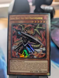 YuGiOh! Ignis Heat, The True Dracowarrior MACR-EN021 Ultra Rare 1st Ed - Image 1