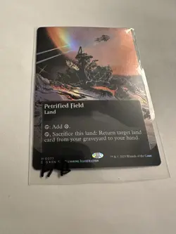 Petrified Field (0077) - Foil - Borderless M MTG Edge of Eternities - Image 1