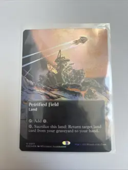 Petrified Field (0077) - Foil - Borderless M MTG Edge of Eternities - Image 1