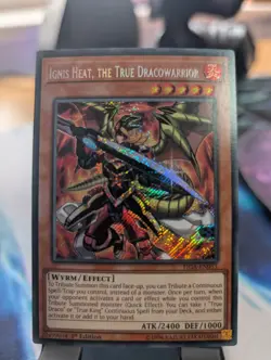 YuGiOh! Ignis Heat, The True Dracowarrior FIGA-EN053 Secret Rare 1st Ed - Image 1