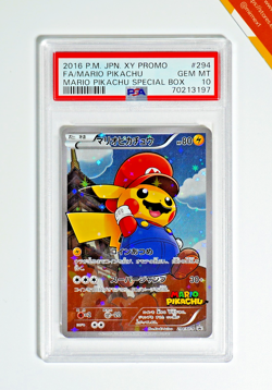 Pokemon PSA 10 Mario Pikachu #294/XY-P Special Box Promo 2016 Japanese - Image 1