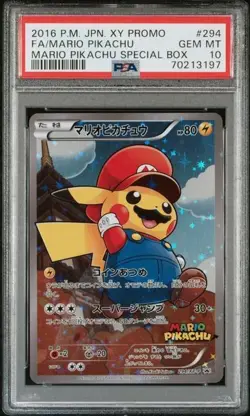 Pokemon PSA 10 Mario Pikachu #294/XY-P Special Box Promo 2016 Japanese - Image 2