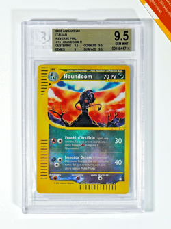 Pokemon BGS 9.5 Houndoom #15 Reverse Foil Aquapolis 2003 Italiano - Image 1