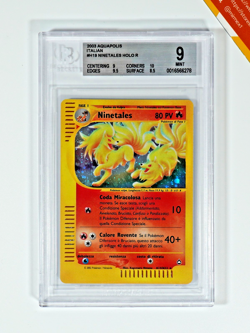Pokemon BGS 9 Ninetales #H19 Holo Aquapolis 2003 Italiano - Image 1