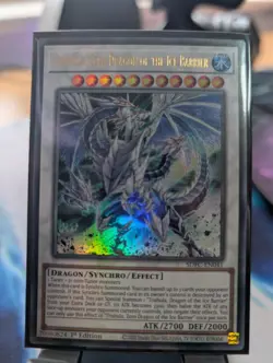 YuGiOh! Trishula, Zero Dragon of the Ice Barrier SDFC-EN041 Ultra Rare 1st Ed - Image 1