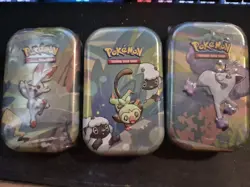 Set of 3 EMPTY Pokemon TCG Galar Pals Mini Tins - Image 1