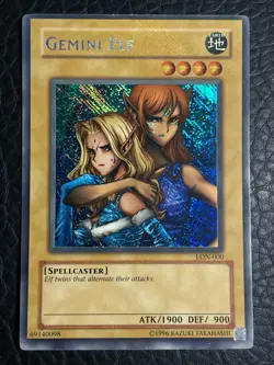 Yugioh Gemini Elf LON-000 Reverse Secret Rare Misprint - Image 1