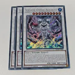 3x Icejade Gymir Aegirine Playset - BLTR - Secret Rare - Yugioh Euro - Image 1