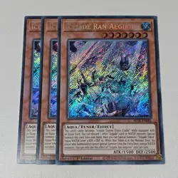 3x Icejade Ran Aegirine Playset - BLTR - Secret Rare - Yugioh Euro - Image 1