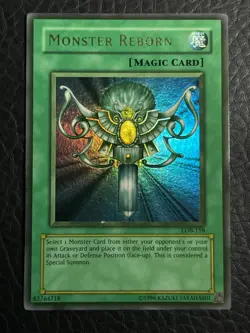 Yugioh Monster Reborn LOB-118 North American Faded Misprint - Image 1