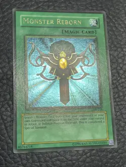 Yugioh Monster Reborn LOB-118 North American Faded Misprint - Image 2